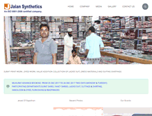 Tablet Screenshot of jalansynthetics.com